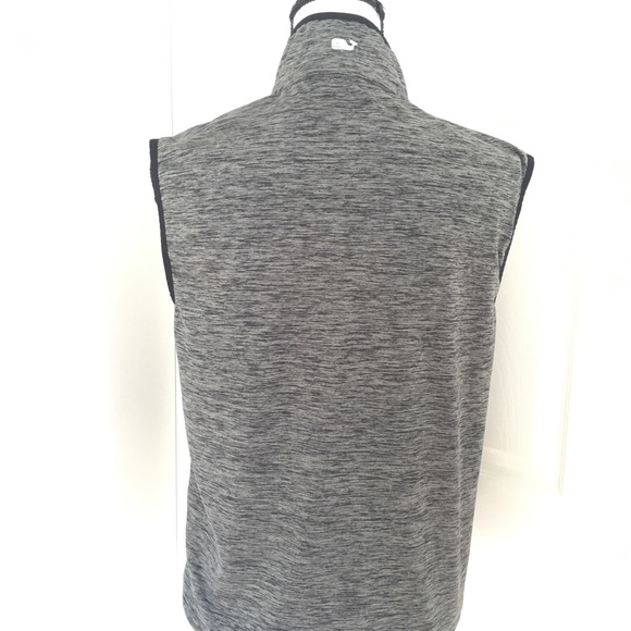 VINEYARD VINES Womens Fleece Vest Gray Full Zip pockets Sleeveless XS. - Picture 8 of 13